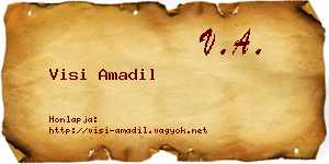 Visi Amadil névjegykártya